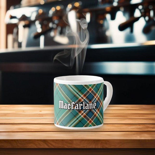 Tasse Expresso Clan MacFarlane Tartan de chasse antique (Créateur téléchargé)