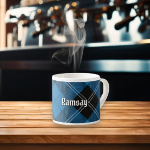 Tasse Expresso Clan Ramsay Blue Hunting Tartan