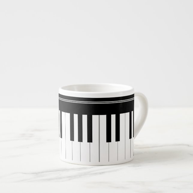 Tasse Expresso Clavier de piano (Devant droit)