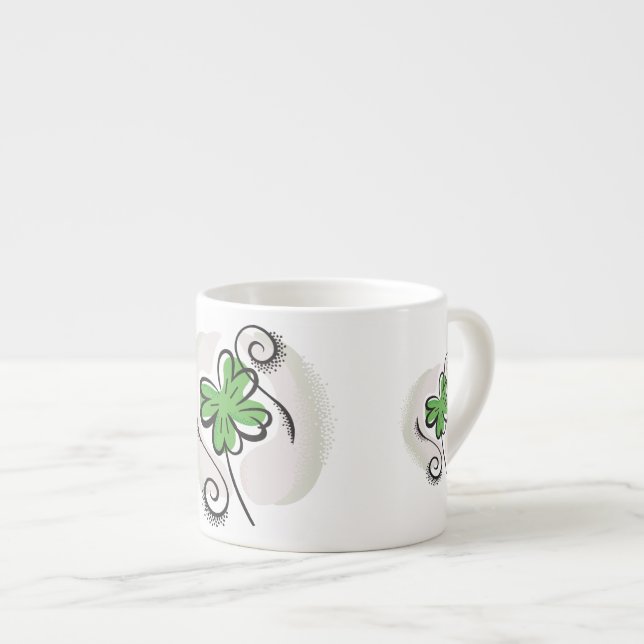 Tasse Expresso Clover irlandais (Devant droit)