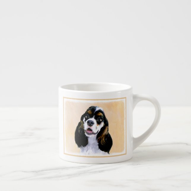 Tasse Expresso Cocker Spaniel (Parti) Peinture - Art Chien origin (Droite)