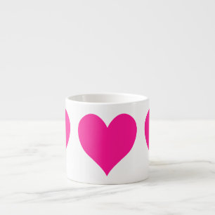 Tasse Expresso Coeur rose profond mignon