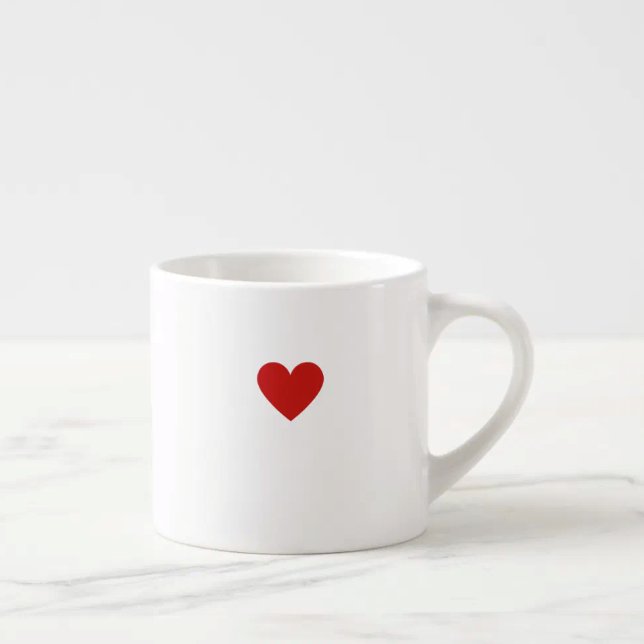 Tasse Expresso Cœur Rouge Classique Simple Moderne Chic Saint-Val (Créateur téléchargé)