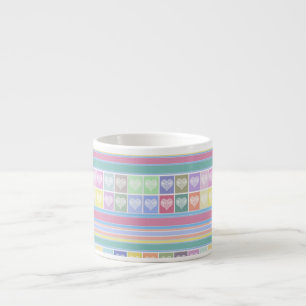 Tasse Expresso Cœurs d'amour conception de la Saint-Valentin coul