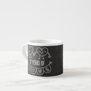 Tasse Expresso Coeurs de la calèche du 17e anniversaire