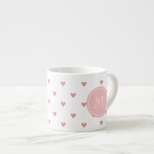 Tasse Expresso Coeurs de Parties scintillant rose Rose de thé av