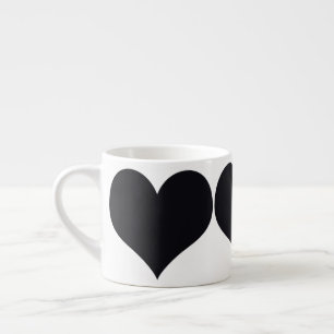 Tasse Expresso Coeurs noirs