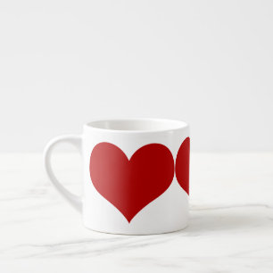 Tasse Expresso Coeurs rouges