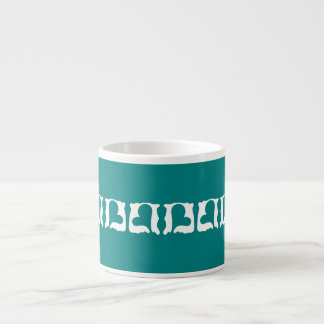 Tasse Expresso Coeurs Turquoise et blanc