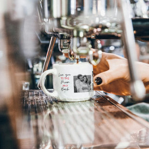 Tasse Expresso Collage Couple Photo & Citation Romantique À La Lu