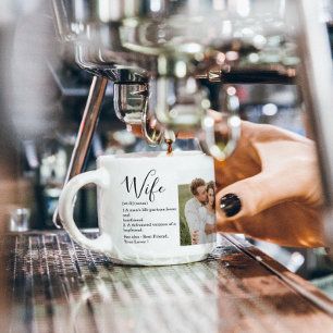 Tasse Expresso Collage Couple Photo & Lovely Romantic Wife Cadeau