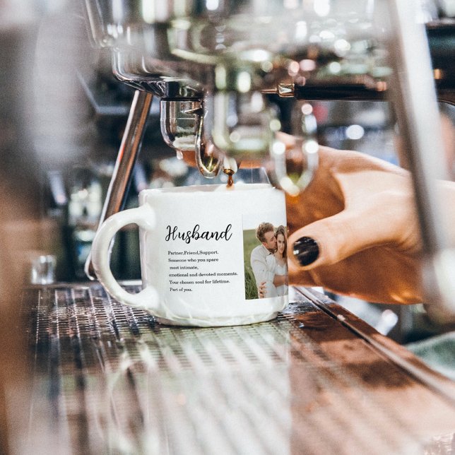 Tasse Expresso Collage Couple Photo & Romantique Mari Amour Cadea (Créateur téléchargé)