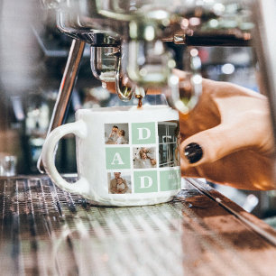 Tasse Expresso Collage de monnaie moderne photo papa meilleur cad
