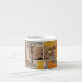 Tasse Expresso Collage de patchwork, motif de mixage de courtepoi