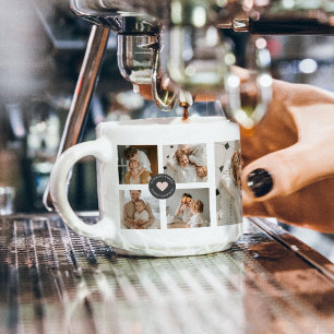 Tasse Expresso Collage moderne Cadeau photo de famille personnali