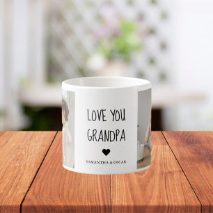 Tasse Expresso Collage moderne Photo Love You Grand-père Meilleur
