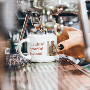 Tasse Expresso Collage moderne Trois photos   BON THANKSGIVING