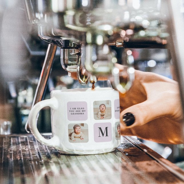 Tasse Expresso Collage Photo & Meilleure Grand-Mère Jamais Meille (Créateur téléchargé)