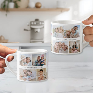 Tasse Expresso Collage photo personnalisé Créez le vôtre