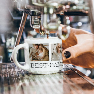 Tasse Expresso Collage tendance photo et meilleure famille jamais