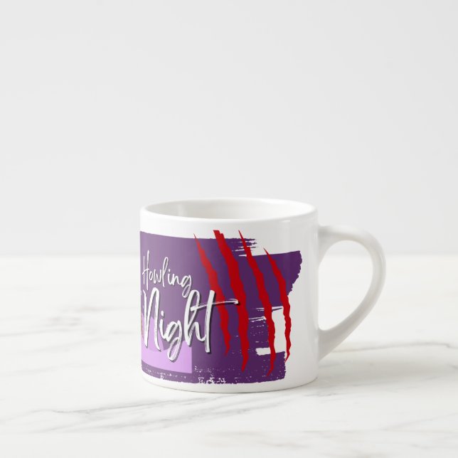 Tasse Expresso Collection de timbres d'Halloween "Howling Night" (Droite)