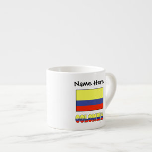 Tasse Expresso Colombie et Drapeau Colombien Personnalisés