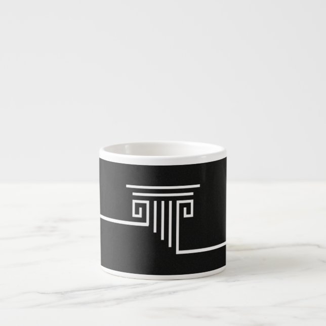 Tasse Expresso Colonne noir (Devant)
