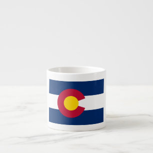 Tasse Expresso Colorado : le drapeau de l'État du centenaire