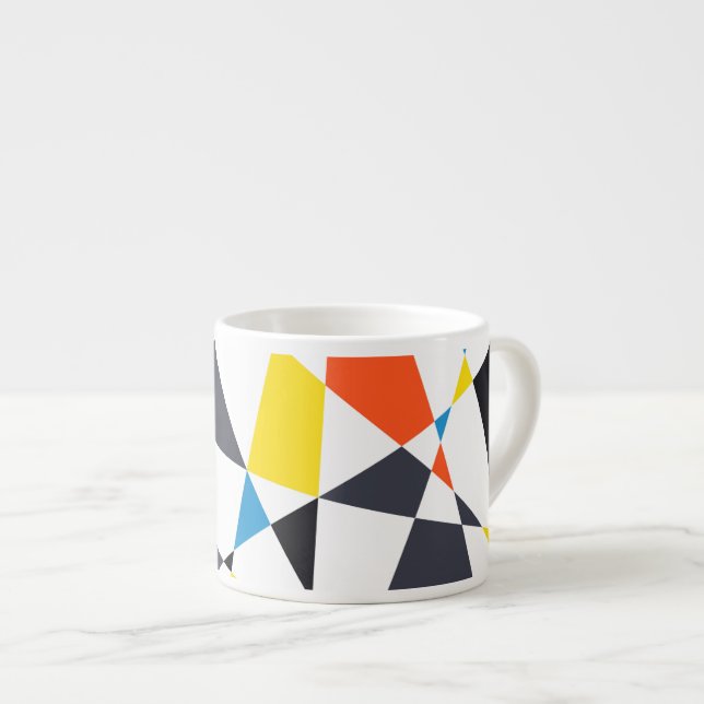 Tasse Expresso Coloré, cool, tendance, formes géométriques modern (Devant droit)
