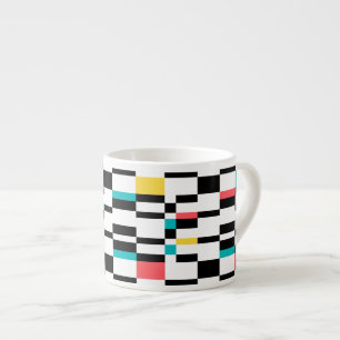Tasse Expresso Coloré, urbain, moderne, motif géométrique tendanc