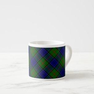 Tasse Expresso Colquhoun tartan bleu vert plaid
