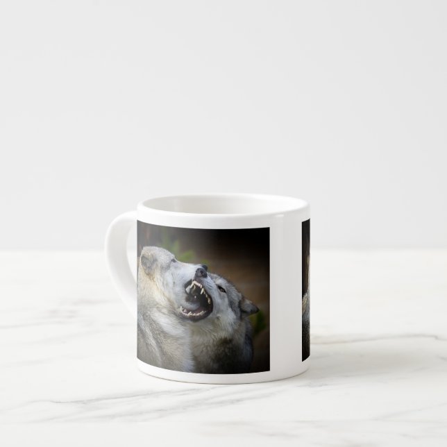 Tasse Expresso Combat de loup (Devant gauche)