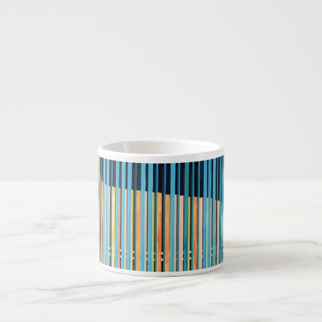Tasse Expresso Conception à bande multicolore (Devant)