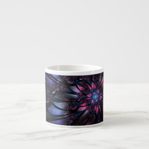Tasse Expresso Conception Abstraite des fleurs fractales.