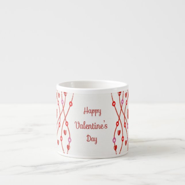 Tasse Expresso Conception aquarelle de la Saint-Valentin-23223 (Devant)