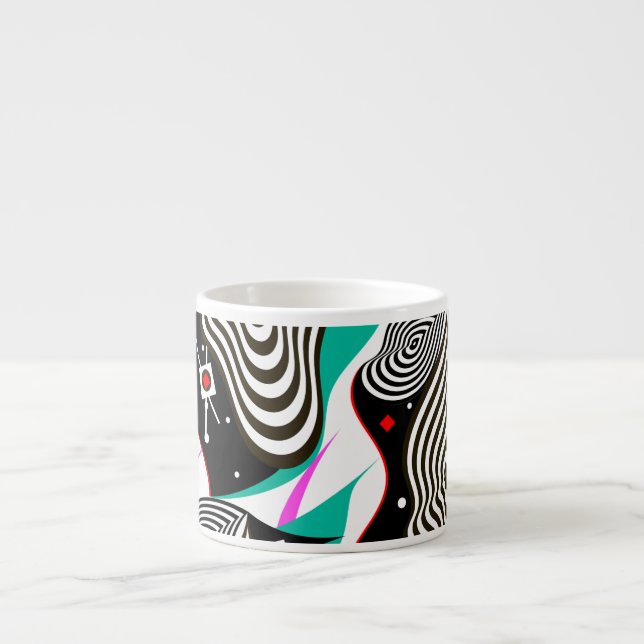 Tasse Expresso Conception créative Motif Abstraite et transparent (Devant)