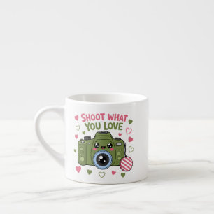 Tasse Expresso Conception d'appareil photo mignonne "Shoot What Y