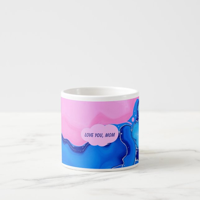 Tasse Expresso Conception d'art fluide pastel pour maman que j'ai (Devant)