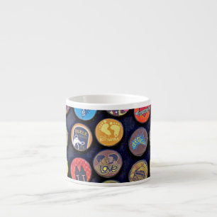 Tasse Expresso Conception de Casquette de bouteille Faux Multicol