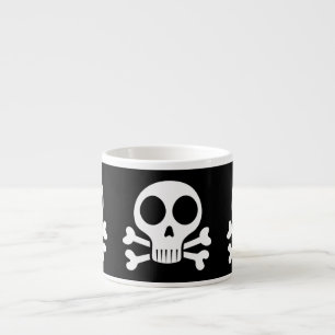 Tasse Expresso Conception de crâne de pirate