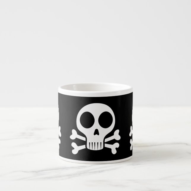Tasse Expresso Conception de crâne de pirate (Devant)