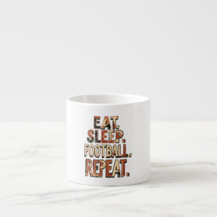 Tasse Expresso Conception de fan de football vintage Graphique