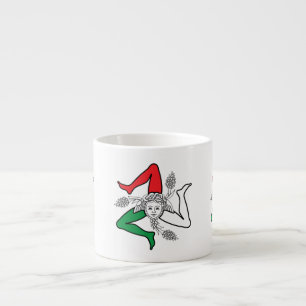 Tasse Expresso Conception de la Trinacrie méduse sicilienne