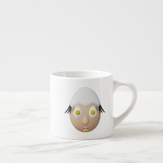 Tasse Expresso Conception de personnage d'œuf fantaisiste RG & RA