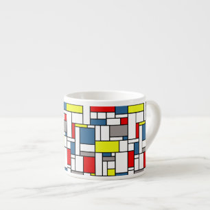 Tasse Expresso Conception de style de Mondrian