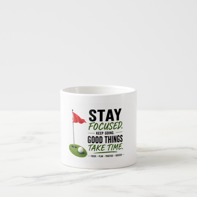 Tasse Expresso Conception de typographie de style de vie de golf  (Devant)