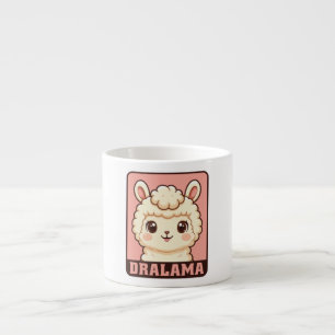 Tasse Expresso Conception d'illustration de lama mignon
