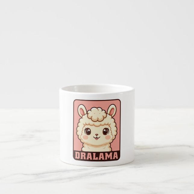 Tasse Expresso Conception d'illustration de lama mignon (Devant)