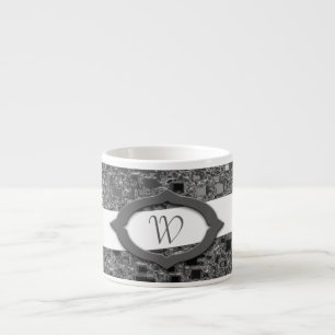 Tasse Expresso Conception et monogramme de boîte de chrome de