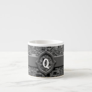 Tasse Expresso Conception et monogramme de boîte de chrome de